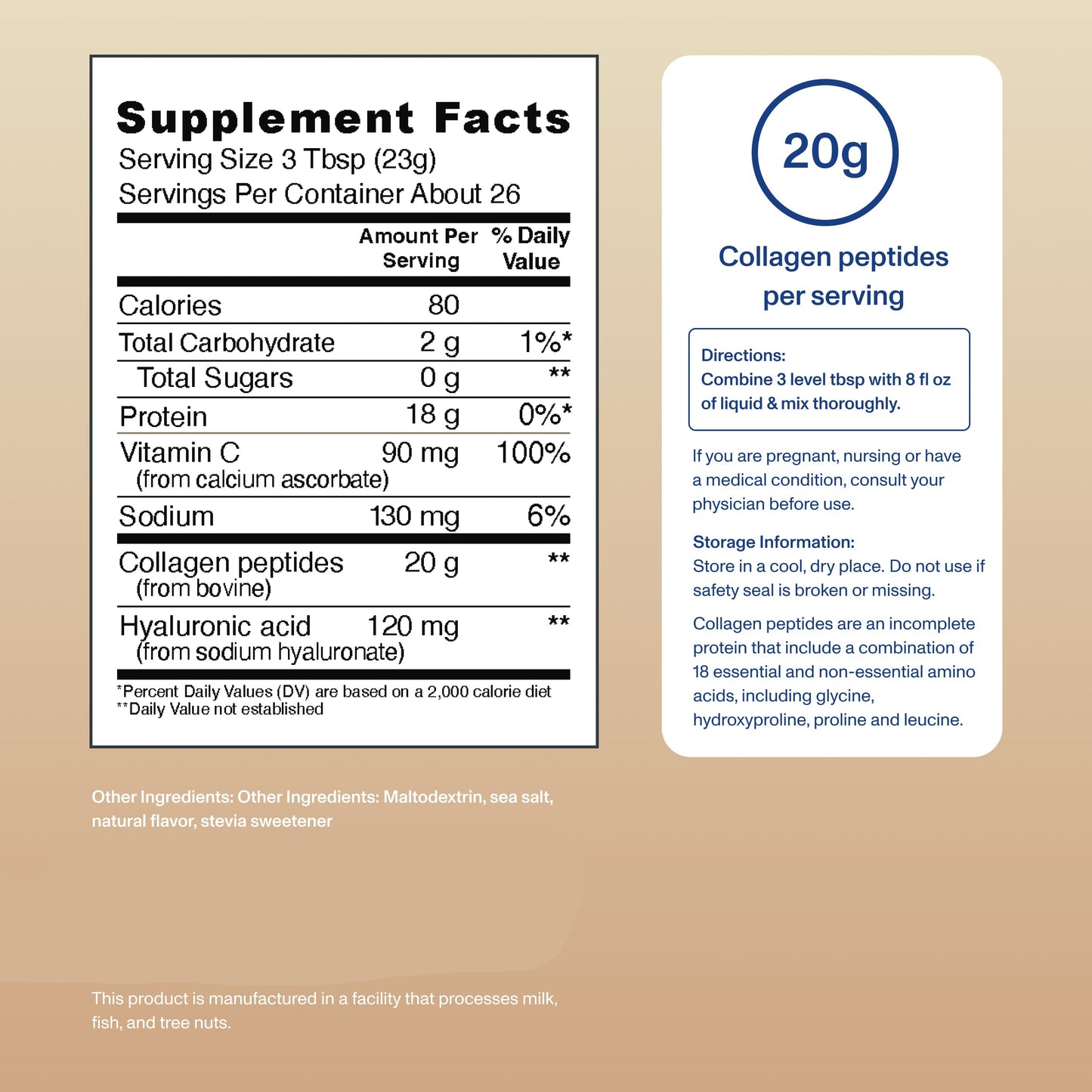 Vanilla Collagen Peptides Advanced - with Hyaluronic Acid & Vitamin C