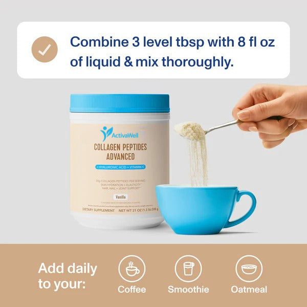 Vanilla Collagen Peptides Advanced - with Hyaluronic Acid & Vitamin C