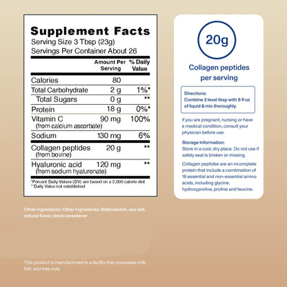 Vanilla Collagen Peptides Advanced - with Hyaluronic Acid & Vitamin C